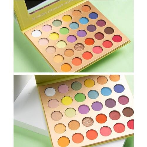 Wholesal eyeshadow palette 30 colors matte glitter pigment eye makeup shadow private label custom logo
