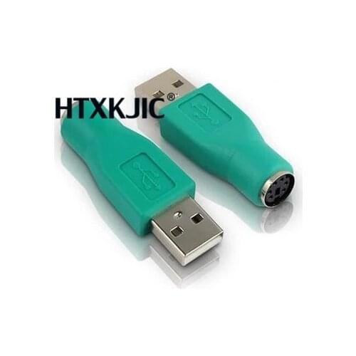 PC PS2 Female Keyboard Mouse To USB Male Converter Connector Adapter New Hot 10pcs/lot