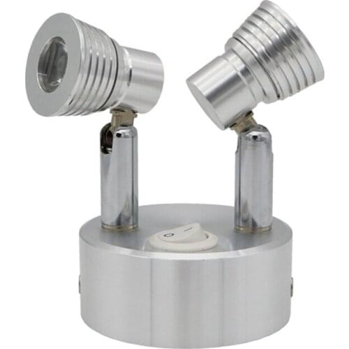 Portable recharging cabinet lamp ,rotatable jewelry pearl watch battery lamp , 2W 6W double head wireless accent spot lamp