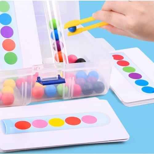 Clip Beads Test Tube Toy Children Logic Concentration Fine Motor Training Game Montessori Teaching Aids Educational Toy For Kids