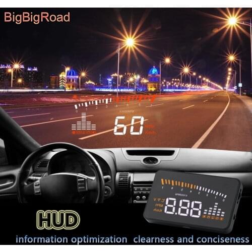 BigBigRoad Car HUD Head Up Display Windscreen Projector OBD2 For Renault Laguna Megane II 1 2 3 4 Lodgy Duster / Dacia Duster