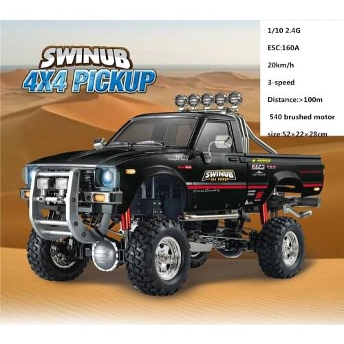 New 1:10 2.4G RC Cars 4x4 Off Road Radio Control Car Coche RTR Alloy Vehicle Model Toys For Children RC Cars For Adults