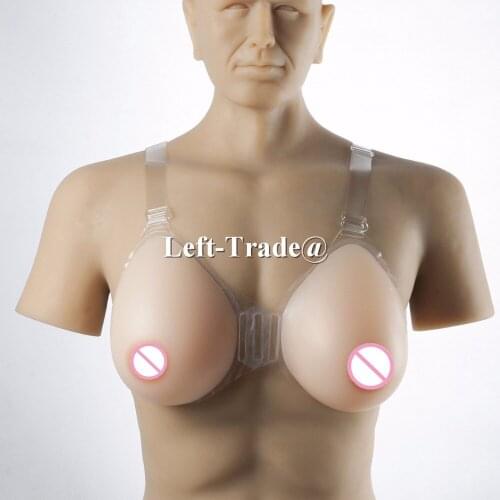 1800G f cup boobs silicone breast form with strap for men transvestite clothing
