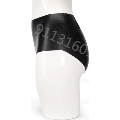 Special Offer In Stock Latex Crotchless Knickers Sexy Latex Rubber Briefs open crotch Hot Underwear