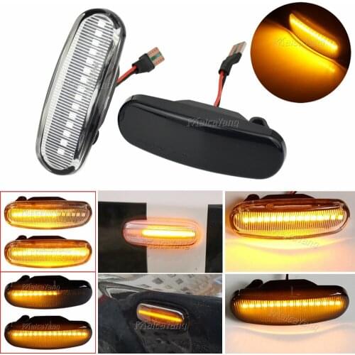 2pcs Led Dynamic Side Marker Turn Signal Repeater Light For Fiat Panda Punto Evo Qubo Stilo Multi Peugeot Bipper box van Tepee