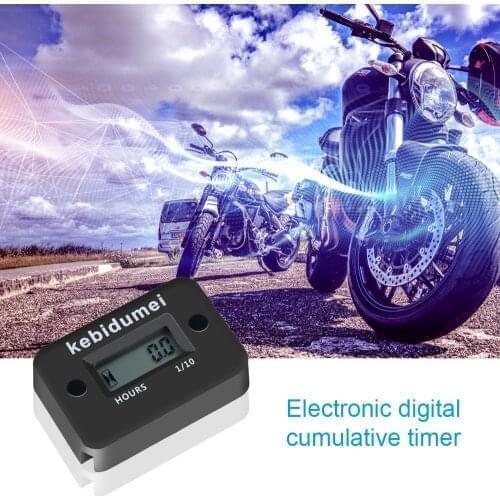 Newest clip style Digital Display Engine Tach Hour Meter Tachometer Gauge For Motorcycle chainsaw Boat mower mowing machine