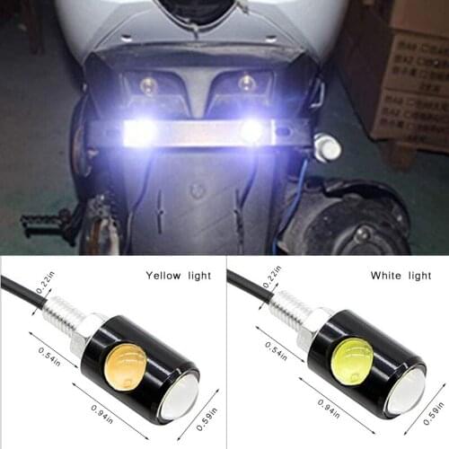 2PCS Universal LED Turn Signal Lamp Motorcycle Warning Light Eagle Eye Taillight TurnIndicators License Plate Lightwith Parts