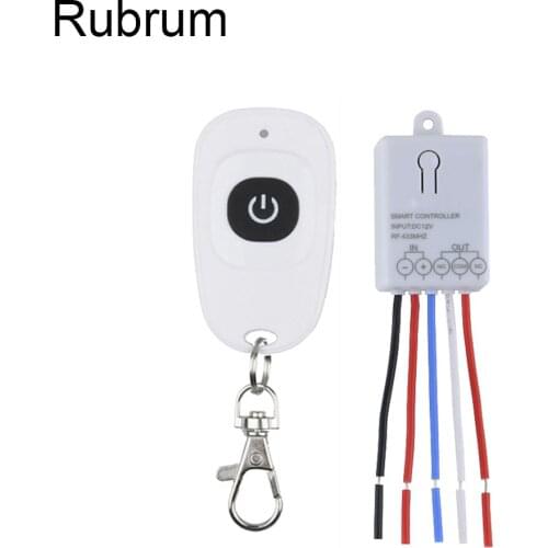 Rubrum 433MHz Universal Wireless Remote Control Switch and DC 12V 1CH Relay Receiver Module For Electronic Lock Control Home DIY