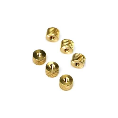 10pcs M2 M2.5 M3 M4 Solid Brass Thumb Nut Brass Knurled Nut Cylindrical Adjust for Water Cooling PC Case Model
