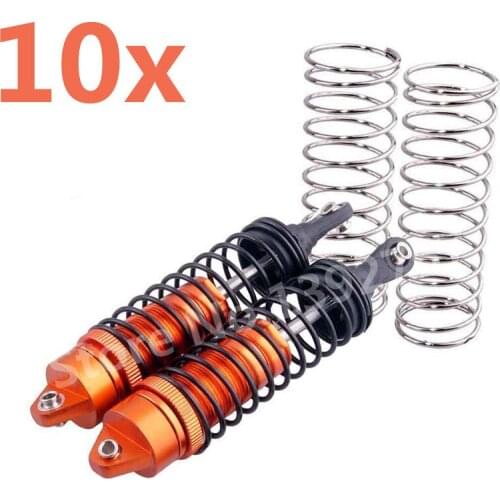 10 Pieces RC Car Upgrade Aluminum Alloy Front Shock Absorber 100mm For 1/10 Scale Models Hobby Traxxas Revo E-Revo Slayer Buggy