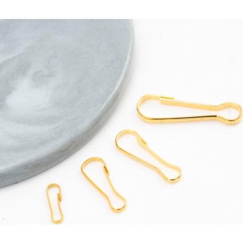 50pcs Metal Snap Clips Hooks Loaded Clasp Keyring Buckle Hardware Accessories for Bag Chain Metal Small Buckle Zhu Dan Buckle