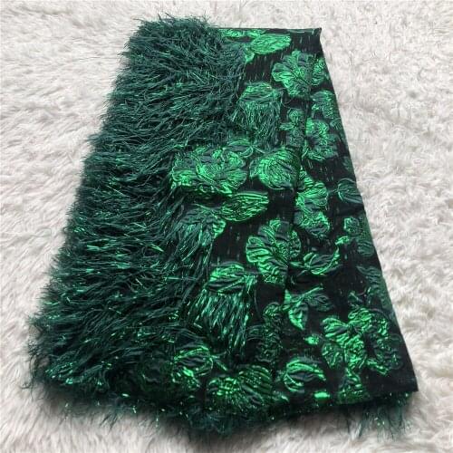 2021High Quality African Nigerian Tulle Lace Fabric Organza Embroidery Guipure Party Gown Dress Brocade Jacquard French 5Yard