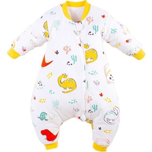 3 Layer Thicken Baby Sleeping Bags 100% Cotton Fabric Baby Sleepsack Polyester Fiber Filler Autumn Winter Keep Warm Baby Bedding