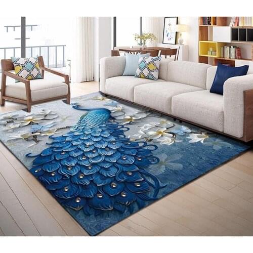 3d Carpet Flower Animal Print Rug Living Room Carpet Decor Bedroom Bedside Mat Children Play Carpets Girls Room Large Non-Slip