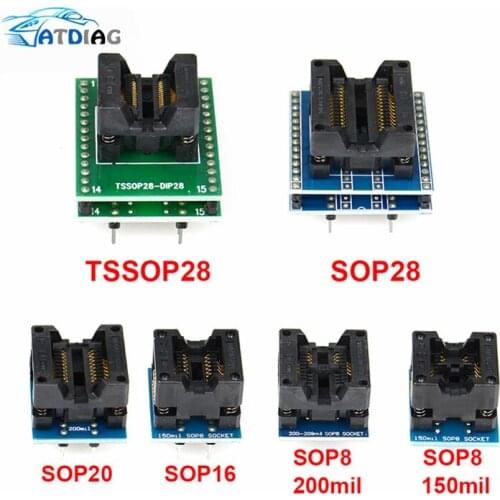 6pcs TSSOP28 SSOP28 SOP28-DIP28 adapter SOP20 SOP16 SOP8 150mil 200mil to DIP8 adapter compatible tssop20 ssop20 tssop8 socket