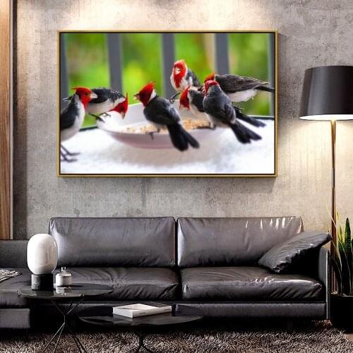 Artcozy Oil Canvas Painting cardinal For Home Decoration Wall Art