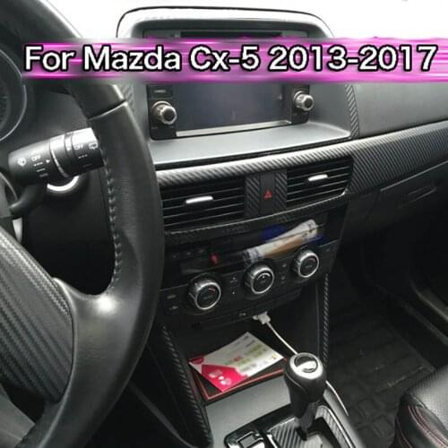 Car-Styling New Car Interior Center Console Color Change Carbon Fiber Molding Sticker Decals For Mazda CX-5 2013-2017