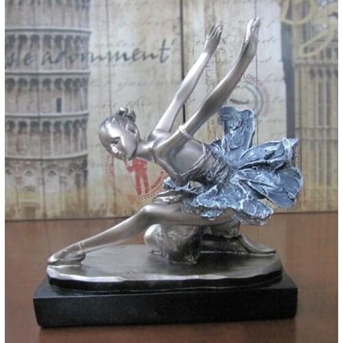 Ballet Dancing Girl Figurine Resin Ballerina Danseuse Statuette Souvenir Gift and Craft for Household Decor and Art Collection