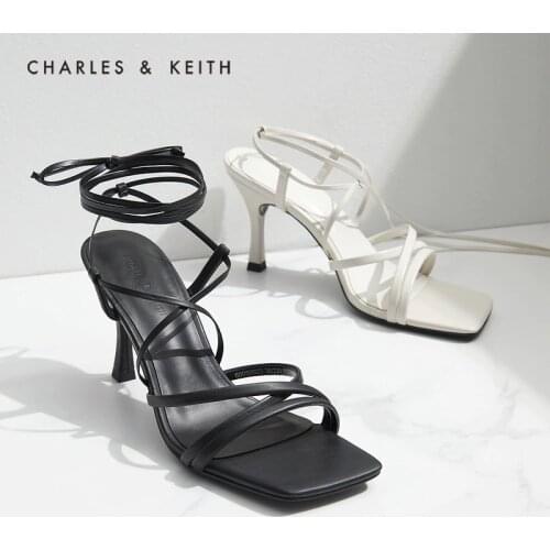 CHARLES&KEITH New Arrival for Summer 2021 CK1-60050922 Ladies square toe strap high-heeled roman shoes