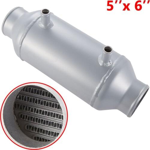 Barrel Style Cooler Liquid To Air Intercooler 5"x 6" For Supercharger Turbo Car