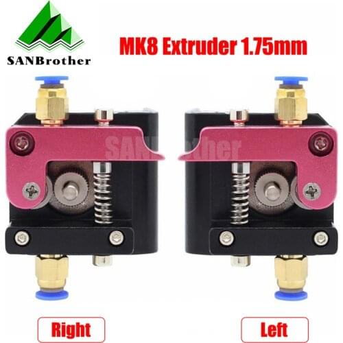 3D Printer Parts Makerbot MK8 Full Metal Aluminum Alloy Bowden Extruder 1.75MM with NEMA 17 L Bracket Mount