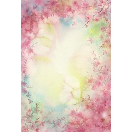 Spring Flowers Photography Printed Vinyl Cloth Wedding Backdrop Baby Shower Photophone Background for Photo Birthday Backdrop