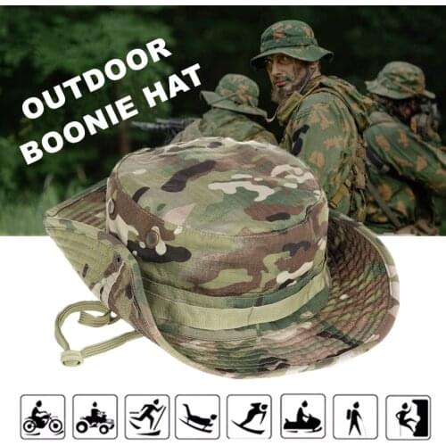 Camouflage Army Hunting Boonie Hat Man Military Bucket Hats Hiking Fishing Sun Protector Fisherman Caps Male Tactical Cap