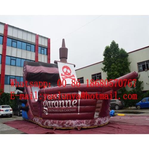 China Guangzhou) inflatable slides,Inflatable game, Inflatable pirate ship slide castle BYSW-14365