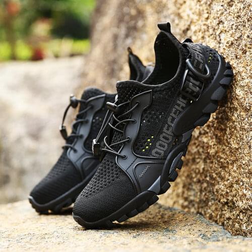 Plus Size 36-47New Mesh Breathable Hiking Shoes Mens Sneakers Outdoor Trail Trekking Mountain Climbing Sports Shoes for Male