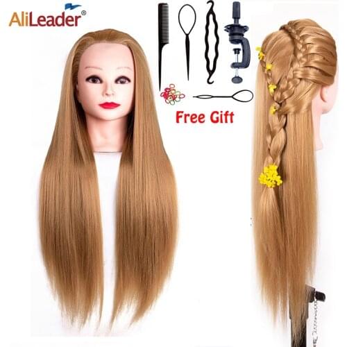 Alileader Hot Selling Training Head Mannequin Wig Head Practice Makeup Hairdressing Mannequin Dolls Training Heads Hair Practice