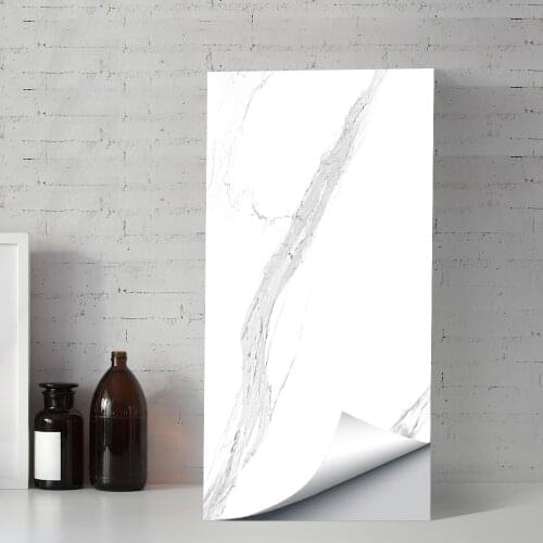 Marble Paper White 30*60CM Self Adhesive Decorative Granite Vinyl Film Counter Waterproof Removable Peel and Stick Wallpaper