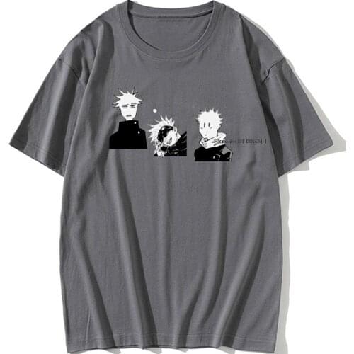 Jujutsu Kaisen Mens T-Shirts Harajuku Design Top Tee Shirt Man Gojo Satoru Clothing Tee Shirt Oversized T-Shirt For Men Tops