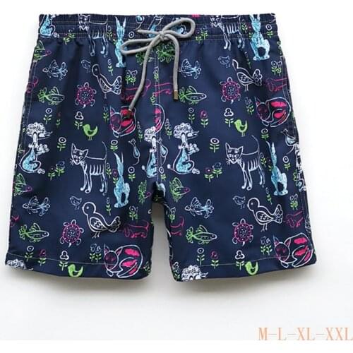 2021 Brand New Mens Swimwear Luxury Pattern Animals Summer Travel Holiday Beach Board Shorts Tropical Mesh Boardshorts Boxer