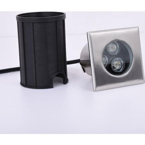 Stainless steel 304 square 1w 3w 12v 24v 220v LED Underground Light Step lights underwater Inground deck led Lighting