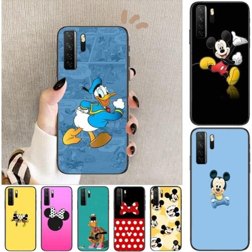 New 2021 cute phone case disney mickey bear dog Black Soft Cover The Pooh For Huawei Nova 8 7 6 SE 5T 7i 5i 5Z 5 4 4E 3 3i 3E 2i