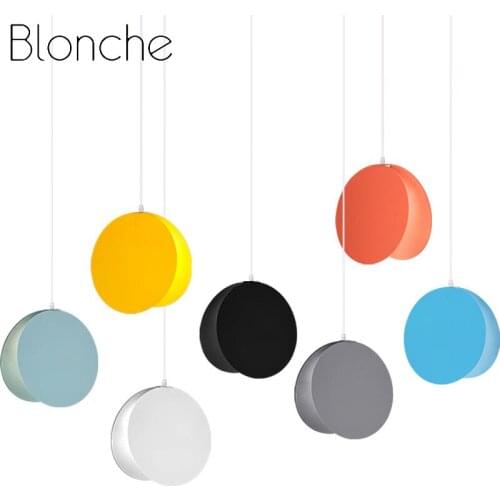 Blonche Pendant Lights Nordic Macaron Hanging Lamp for Children Room Living Room Bedroom Indoor Decor E27 Cartoon Loft Fixtures