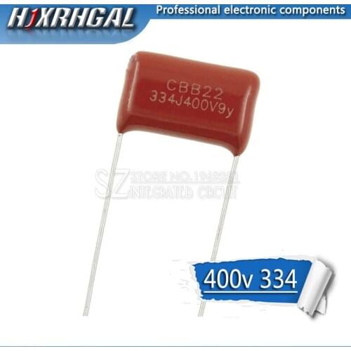 10PCS 400V334J 0.33UF Pitch 15mm 400V 330NF 334 CBB Polypropylene film capacitor hjxrhgal
