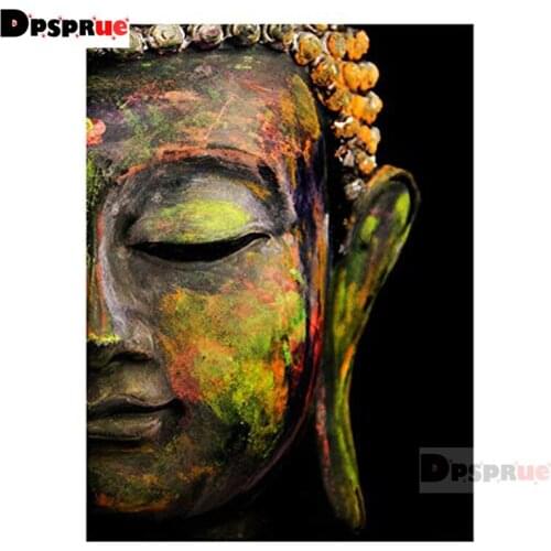 Dpsprue Full Square/Round Diamond Painting Cross Stitch Diamond 3D Embroidery Buddha statue DIY 5D Moasic Home Decor Gift Pu19