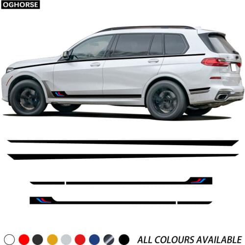 M Performance Sport Door Side Stripe Skirt Waist Line Sticke for BMW X7 G07