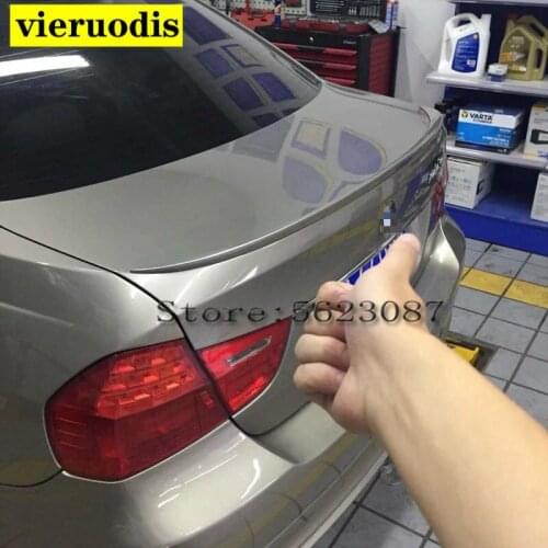 For BMW E90 Spoiler 318i 320i 325i ABS material Car Rear trunk Wing Spoiler For BMW E90 M3 style White Black Spoiler 2004-2011