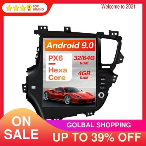 Tesla Style Android 9 4+64G Multimedia Player Car Navigation For KIA Optima/KIA K5 2010-2013 Stereo Headunit Auto Radio Carplay