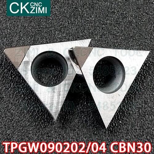 TPGW090202 CBN30 TPGW090204 CBN30 Cubic boron nitride Inserts CBN External turning Insert CNC lathe tool TPGW for Hardened steel