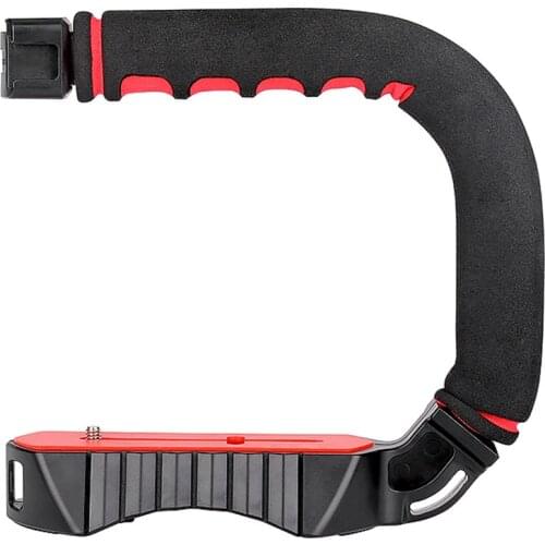 Ulanzi U-Grip PRO U Shape Bracket Video Handle Handheld Stabilizer Grip Holder w/1/4"Screw Cold Shoe Mount for DSLR SLR Camera