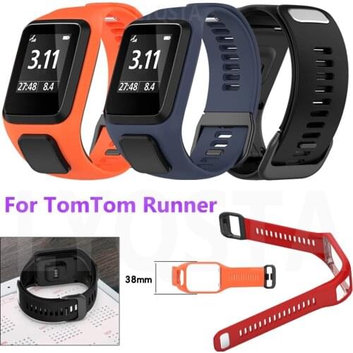 High Quality Silicone Replacement Wrist Watch Band Strap For TomTom Runner 2 3 Spark 3 GPS Sport Watch for Tom Tom 2 3 4 Series