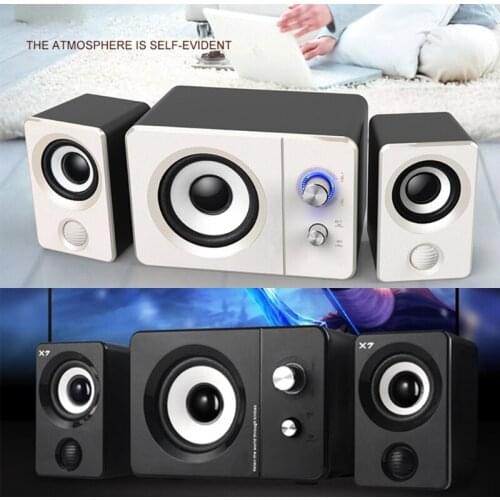 X7 stereo Subwoofer notebook desktop computer 3.5mm audio lossless HiF portable multimedia Stereo USB power mini speaker
