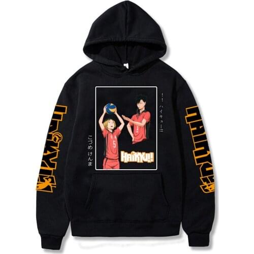 Japanese Anime Haikyuu Casual Hoodie Harajuku Kozume Kenma Sportswear Loog Sleeve Hoodie Sweatshirt