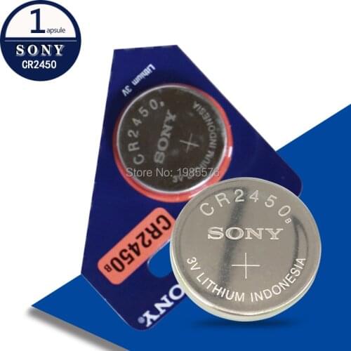 1PCS/LOT New Original Sony CR2450 CR 2450 3V Lithium Button Cell Battery Coin Batteries For Watches,clocks,hearing aids