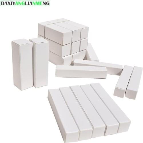 100pcs/lot 2.1x2.1x4.4cm Mini white kraft Paper Box DIY Lipstick Perfume Essential Oil Bottle storage boxes valve tube pack