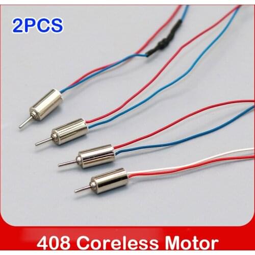 2PCS Micro Mini 4mm*8mm Coreless Motor 0408 Small Motors Engine DC 3.7V Motor Children Toy Car Boat Model Shaft Length 4.5MM
