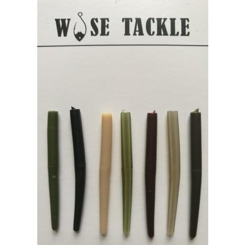 50PCS Wise Tackle Anti Tangle Rig Sleeves (semi stiff) in Various Color in 36mm for Carp Fishing Tackles